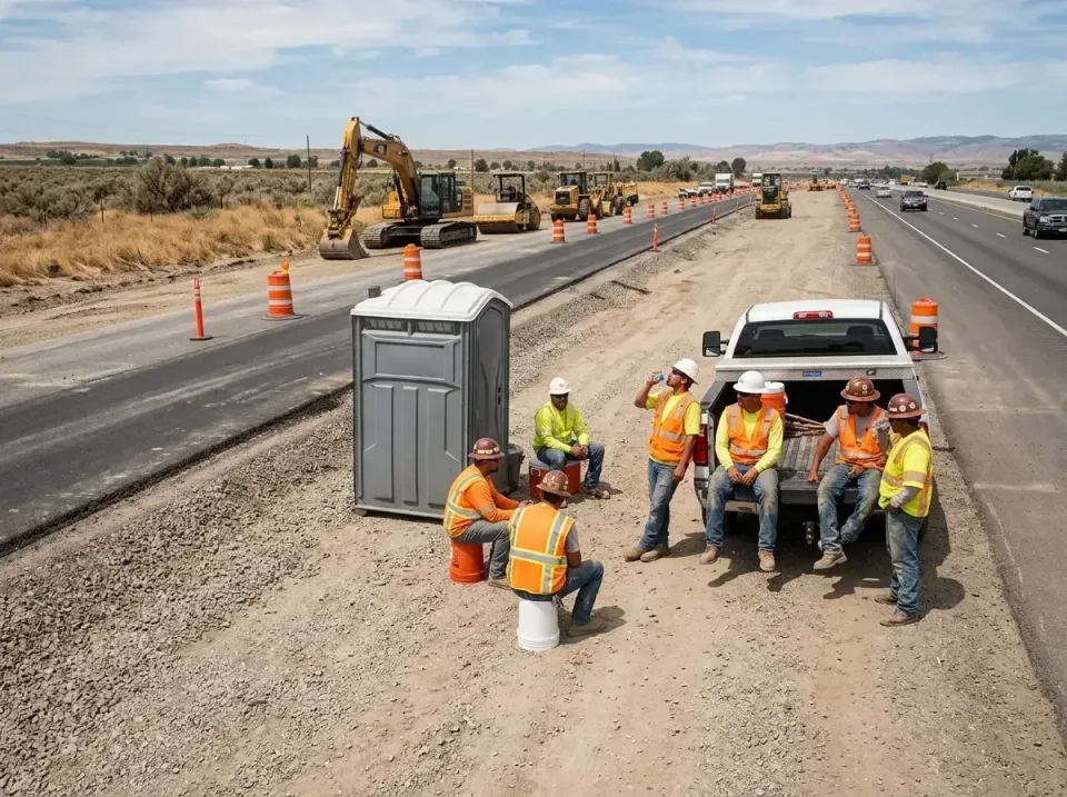 highway-road-construction-crew-007 — frequently asked questions, Porta Potty and Restroom Rentals in Brea, CA